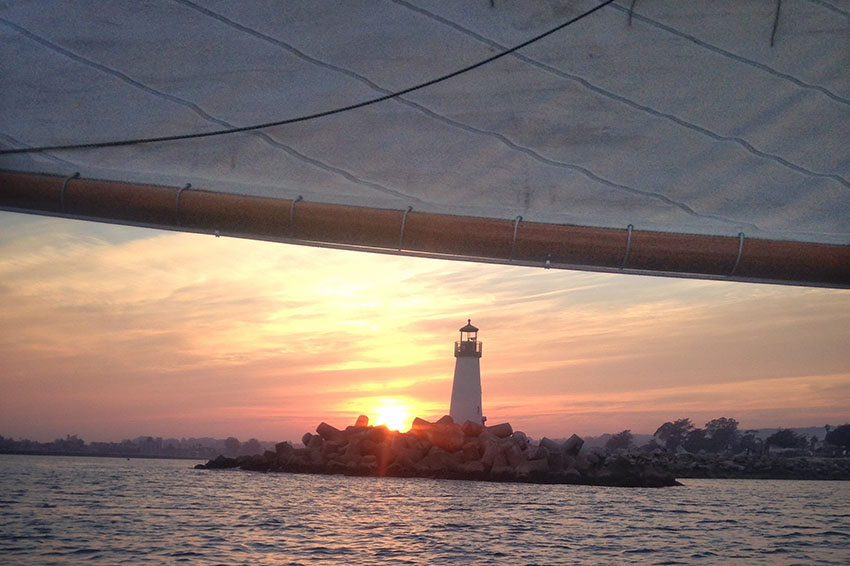 Santa cruz Lighthouse at sunset